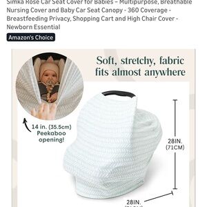 Bundle of Copper Pearl and Simka Rose nursing and car seat cover for babies
